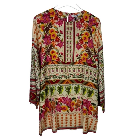CELINA MOON Dresses & Skirts - CELINA MOON Bell Sleeve Boho Tunic Mini Dress Size Small